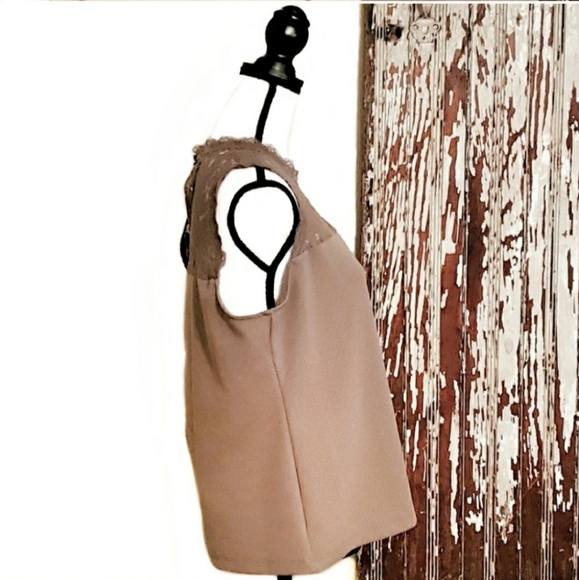 New York & Company Ribbed Tank Top Olive Size L - Picture 3 of 10